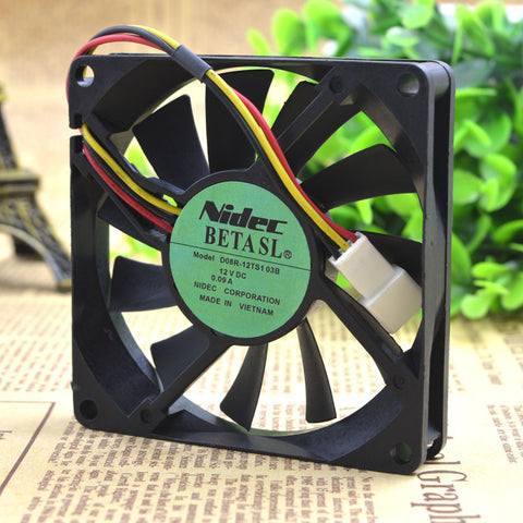Free Delivery.D08R &amp;#8211; 12 ts103b 8015 12 v 0.09 A 8 cm 3 line ultra-quiet cooling fans