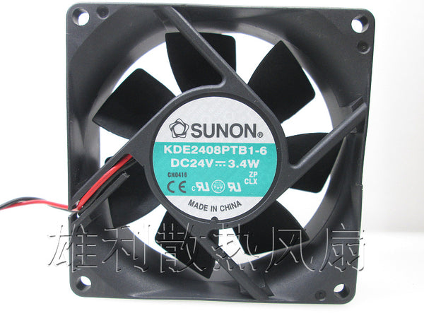 Free Delivery. Original 8CM 8025 24V 3.4W KDE2408PTB1-6 2-wire inverter cooling fan