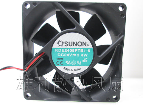Free Delivery. Original 8CM 8025 24V 3.4W KDE2408PTB1-6 2-wire inverter cooling fan