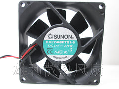 Free Delivery. Original 8CM 8025 24V 3.4W KDE2408PTB1-6 2-wire inverter cooling fan