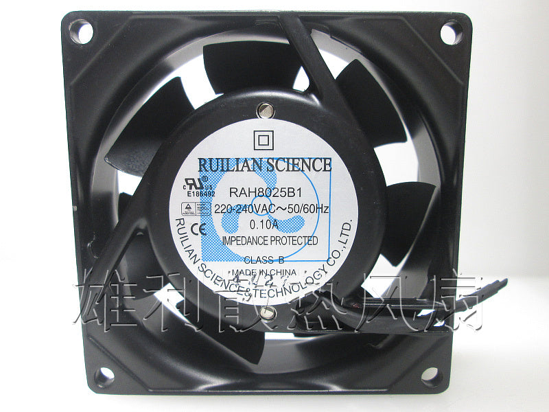 Free Delivery.RAH8025B1 220V 240V 0.10A 8CM 8025 cabinet ball cooling fan