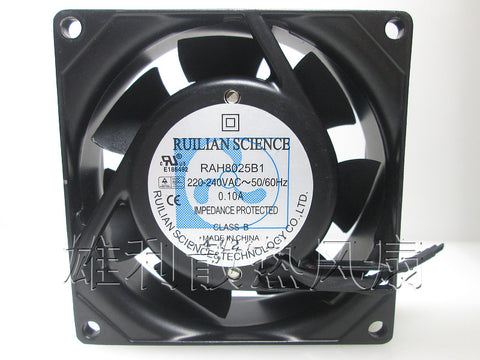 Free Delivery.RAH8025B1 220V 240V 0.10A 8CM 8025 cabinet ball cooling fan