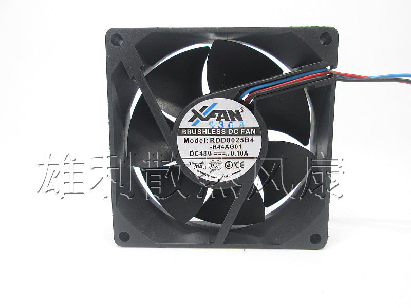 Free Delivery.RDD8025B4-R44AG01 48V 0.10A 3-wire cooling fan