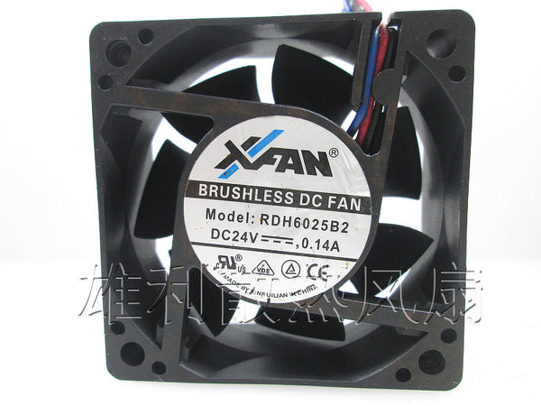 Free Delivery.RDH6025B2 24V 0.14A 6CM 6025 3-wire inverter cooling fan