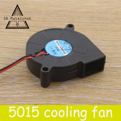 Free shipping 2/5PCS 3D Printer parts 50mmx50mmx15mm 5cm 5015 50mm Radial Turbo Blower Fan DC 12V/24V with 30cm cooling fan