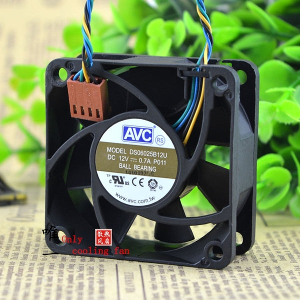 Free Shipping AVC DS06025B12U P011 60mm 6cm DC 12V 0.70A Pwm server inverter cooling fan