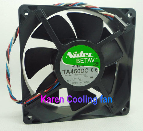 free shipping Nidec 12cm 12038 12V 1.4a TA450DC B35502-35 cpu cooler heatsink axial Cooling Fan
