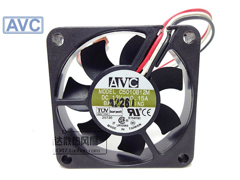 Free shipping original AVC C5010B12M 3 wires 5cm fan DC 12V 0.15A server inverter cooler