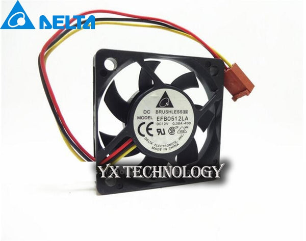 Free shipping original Delta Cooling fan For EFB0512LA F00 DC 12V 0.08A, 3 wire 3 pin 80mm 50x50x10mm
