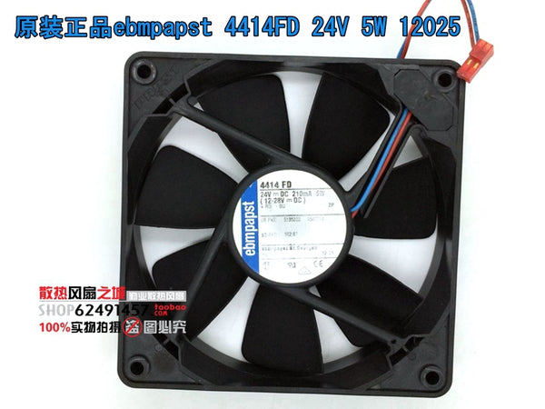 Free shipping Original German ebmpapst 12cm 12025 24V 5W 4414FD120 * 120 * 25mm cooling fan Two-wire Frequency
