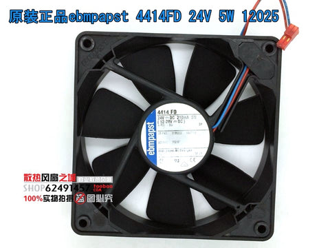 Free shipping Original German ebmpapst 12cm 12025 24V 5W 4414FD120 * 120 * 25mm cooling fan Two-wire Frequency