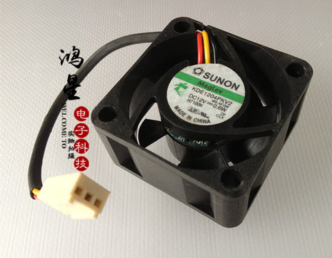 Free Shipping SUNON 40 40mm 4cm DC 12V 0.6W KDE14PKV2 3 line silent axial cooling fans