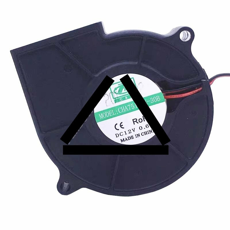FT CHA7512RX-30B DC 12V 0.65A 7530 Blower Cooling Fan
