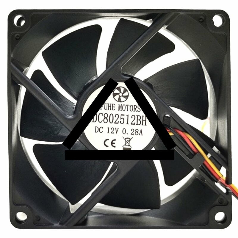 FUHE Motors DC802512BH DC 12V 0.28A 3 Wires Axial Cooling Fan