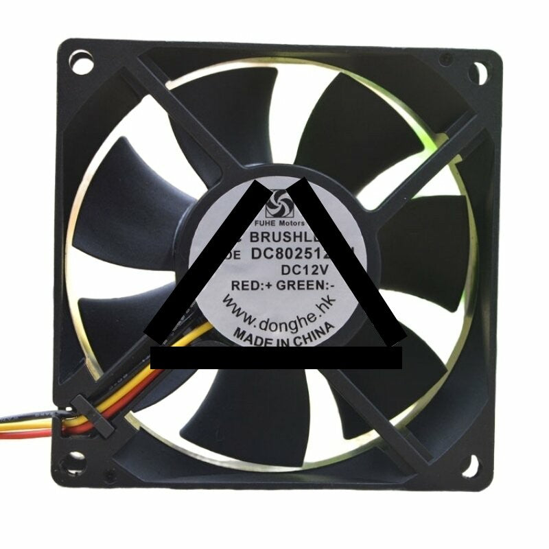 FUHE Motors DC802512SH DC 12V 2 Wires / 3 Wires Axial Cooling Fan