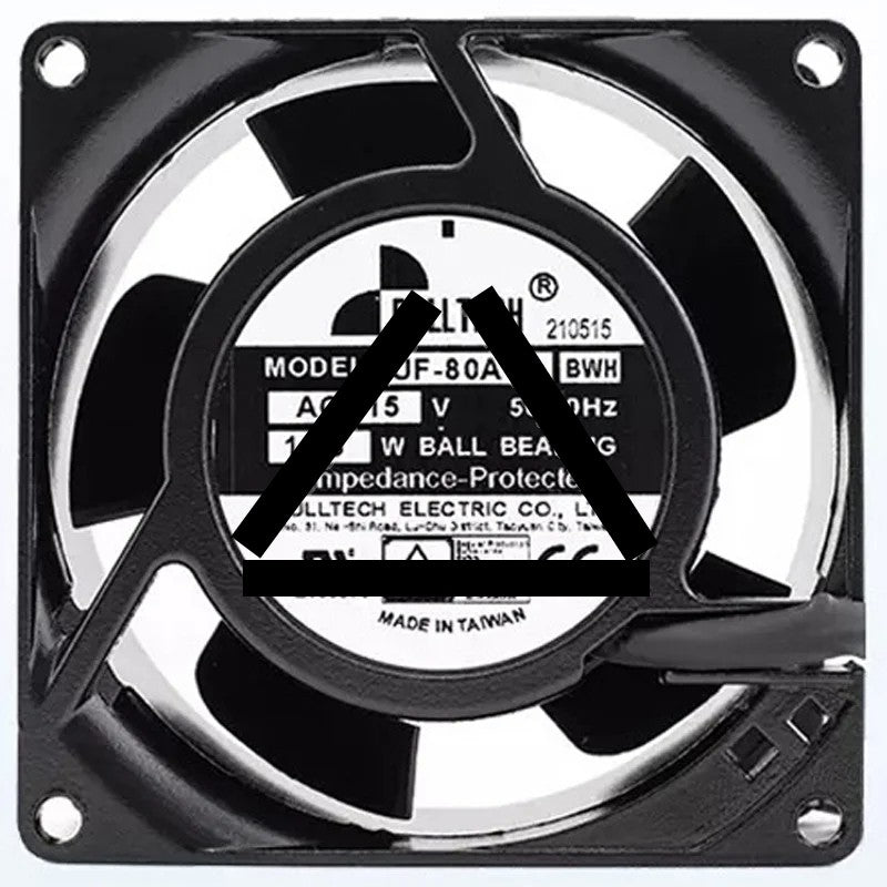 FULLTECH UF-80A11 BWH 115V 12/9W 2 Wires Axial Cooling Fan