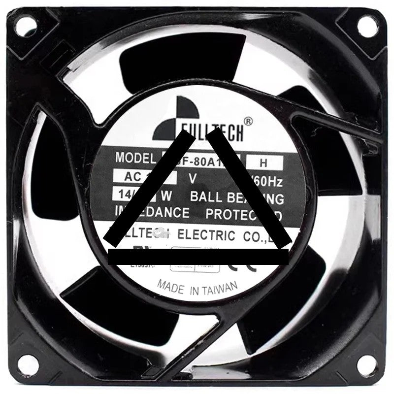 FULLTECH UF-80A12 H 120V 14/12W Ball Bearing Impedance Protected Cooling Fan