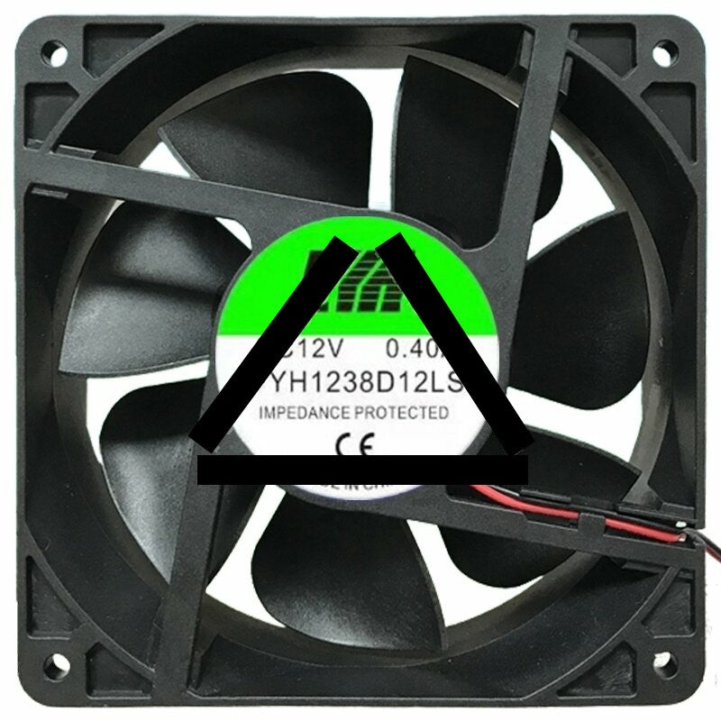 FYH FYH1238D12LS DC 12V 0.40A Impedance Protected Axial Cooling Fan