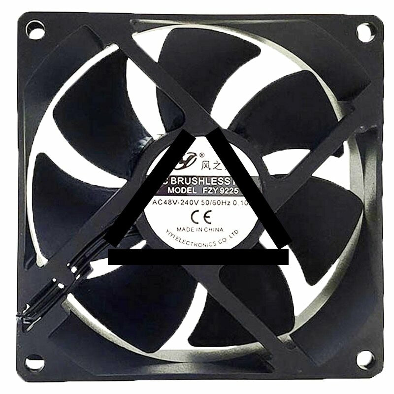 FZY FZY9225 AC 48V-240V 0.10A 2 Wires Brushless Axial Cooling Fan