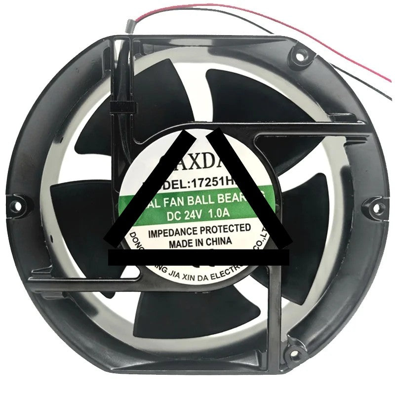 GAXDA 17251HB2 24V 1.0A 2 Wires Impedance Protected Cooling Fan