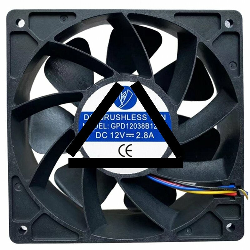 GDP12038B12DN DC 12V 2.8A 4 Wires Brushless Axial Cooling Fan