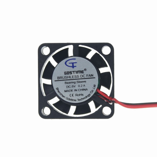 Gdstime 2pcs DC Blushless Cooling Fan 25x25x7mm 5V 2Pin Axial Flow Small Mini Cooler 25mm x 7mm 2507S
