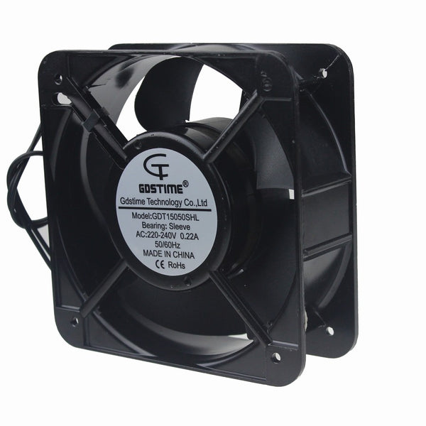 Gdstime 5pcs/lot 220V 2 Wire 150mm 15CM 15050 150x150x50mm Industrial Exhaust AC Axial Cooling Fan