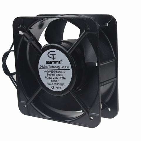 Gdstime 5pcs/lot 220V 2 Wire 150mm 15CM 15050 150x150x50mm Industrial Exhaust AC Axial Cooling Fan