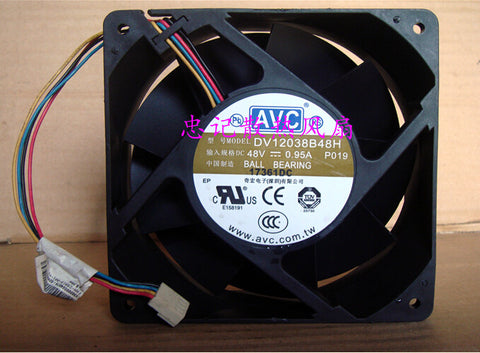 Genuine original AVC 12 cm 12038 48V 0.95A DV12038B48H 4 pin case industrial ventilation fan