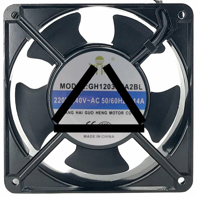 GH GH12038HA2BL 220V-240V 0.14A 2 Wires Axial Cooling Fan
