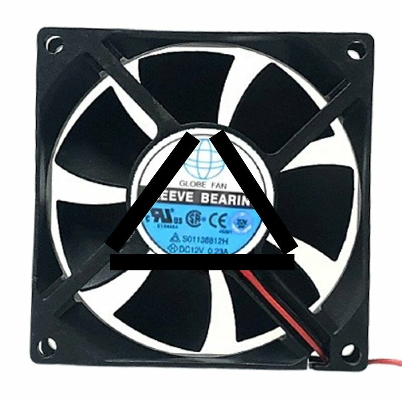 GLOBE FAN S01138812H DC 12V 0.23A 2 Wires Axial Cooling Fan
