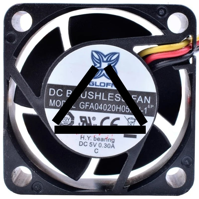 GLOFN GFA04020H05HH-1 DC 5V 0.30A 3 Wires HYPRO Bearing Cooling Fan