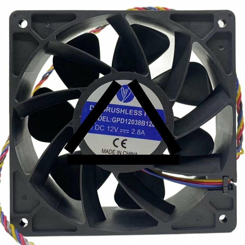 GPD12038B12DN DC 12V 2.8A 4 Wires Brushless Axial Cooling Fan