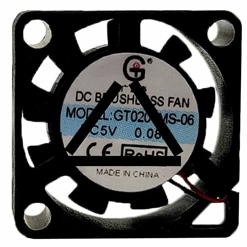 GT GT0205MS-06 DC 5V 0.08A 2 Wires Brushless Axial Cooling Fan