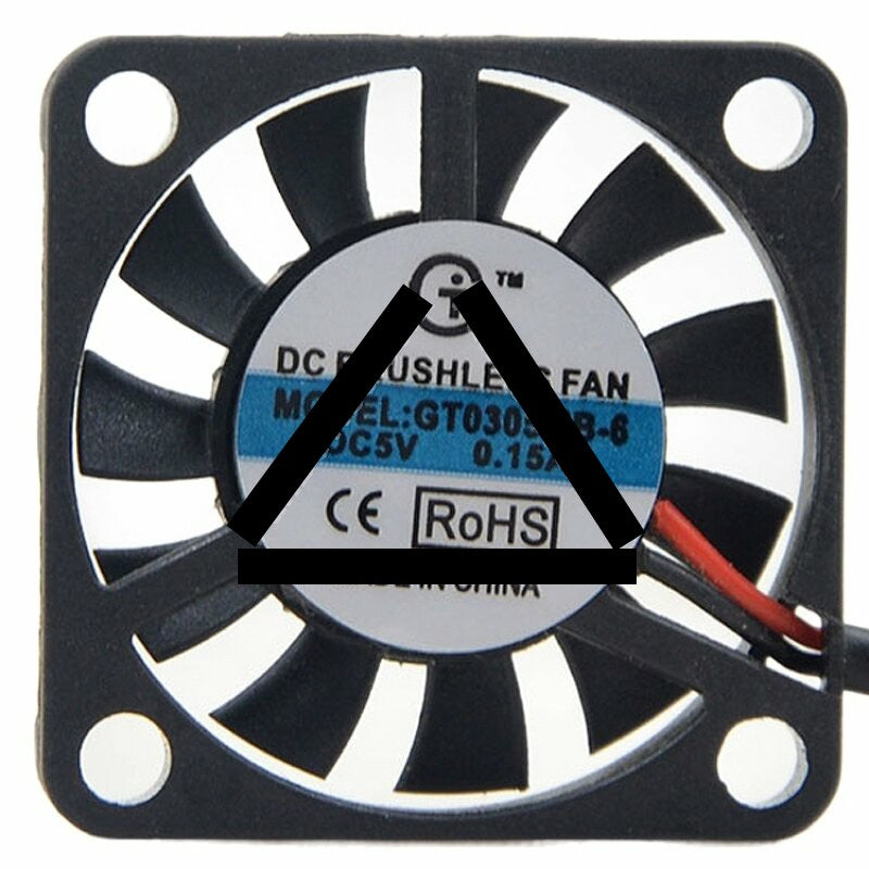 GT GT0305MB-6 DC 5V 0.15A 2 Wires / 3 Wires Brushless Axial Cooling Fan