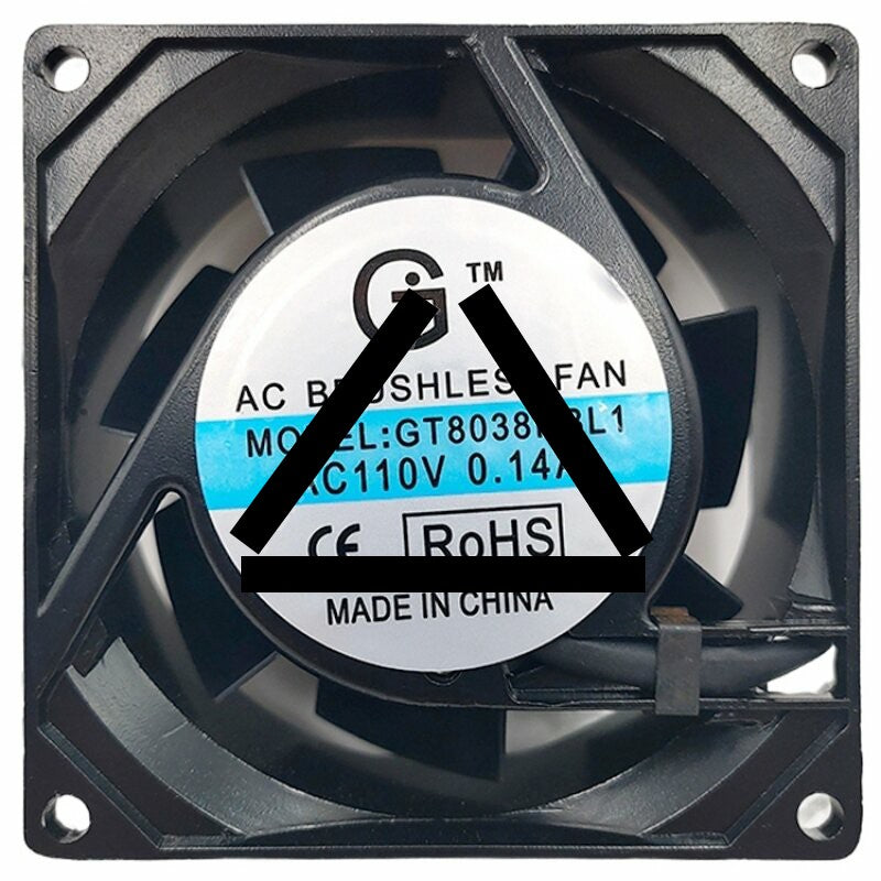 GT GT8038HBL1 AC 110V 0.14A Brushless Axial Cooling Fan