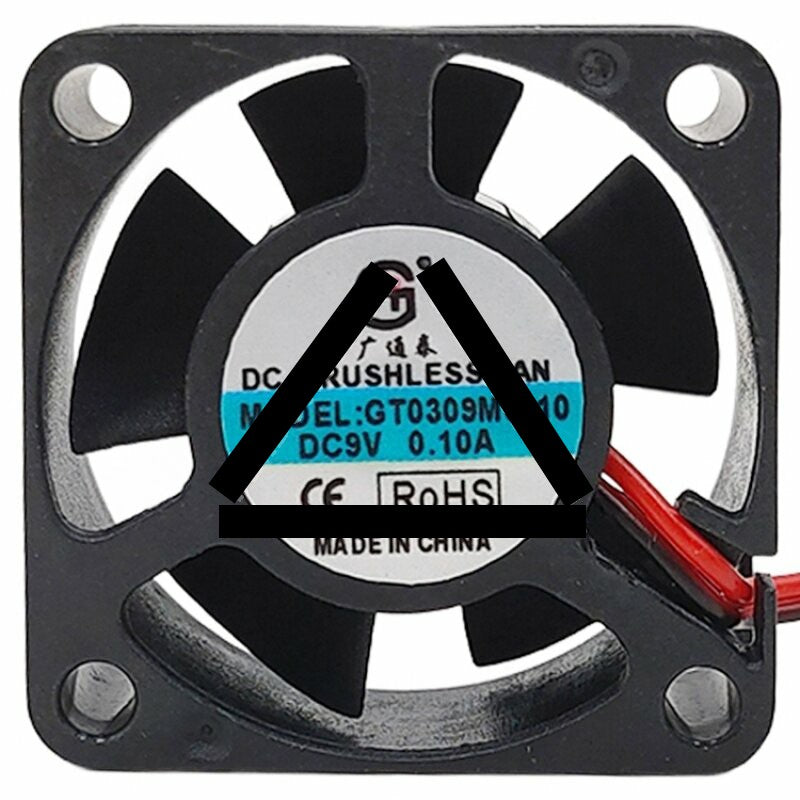 GT0309MS-10 DC 9V 0.10A 2 Wires Brushless Axial Cooling Fan