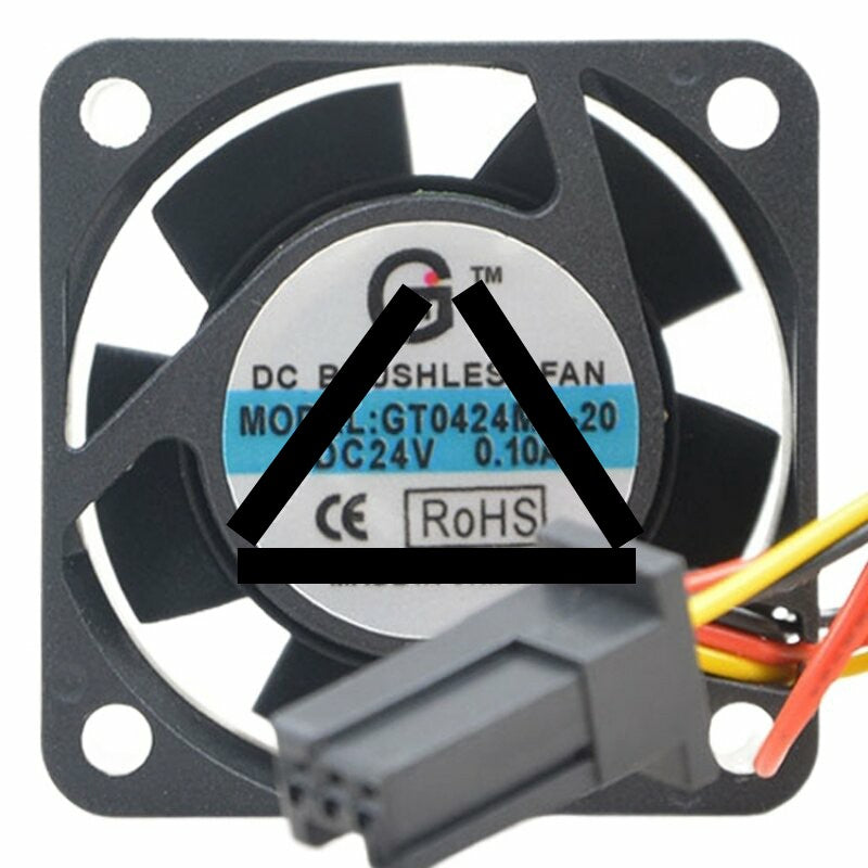 GT0424MB-20 DC 24V 0.10A 3 Wires 4020 Brushless Axial Cooling Fan