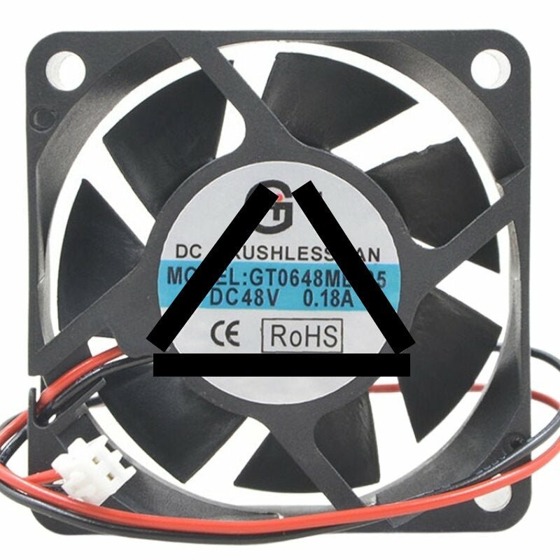 GT0648MB-25 DC 48V 0.18A 2 Wires / 3 Wires Brushless Axial Cooling Fan