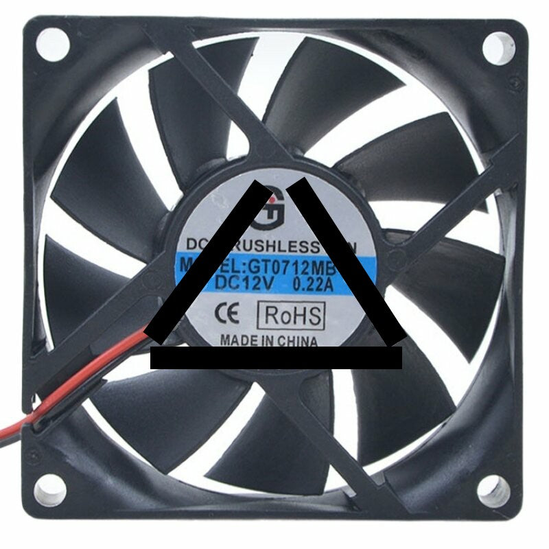 GT0712MB-20 DC 12V 0.22A 2 Wires / 3 Wires Brushless Axial Cooling Fan