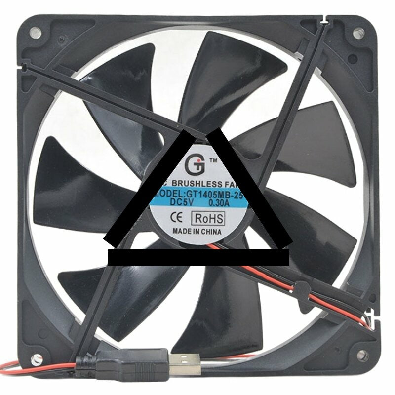 GT1405MB-25 DC 5V 0.30A 2 Wires 14025 Brushless Axial Cooling Fan