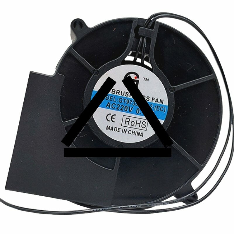 GT9733HBL2-(EC) AC 220V 0.18A 2 Wires Brushless Blower Cooling Fan
