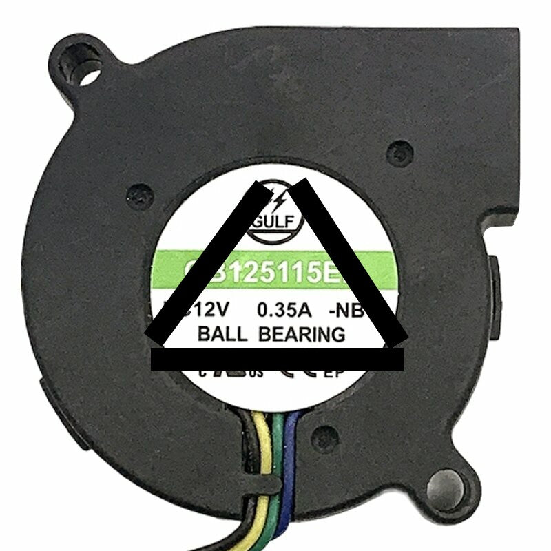 GULF GB125115EB DC 12V 0.35A 4 Wires Ball Bearing Blower Cooling Fan