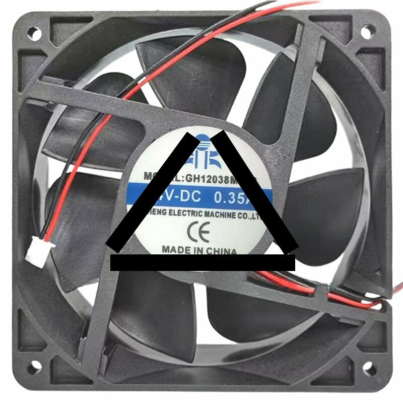 GUO HENG GH12038M24B DC 24V 0.35A 2 Wires 12038 Axial Cooling Fan