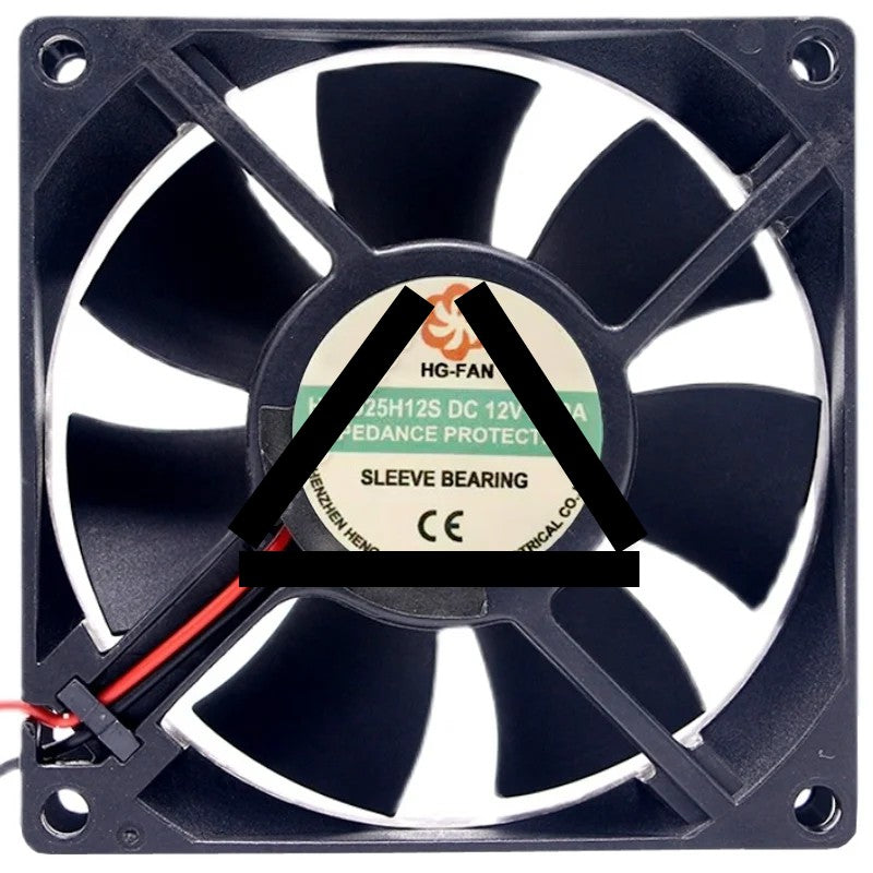 HG-FAN HG8025H12S 12V 0.20A 2 Wires Impedance Protected Cooling Fan