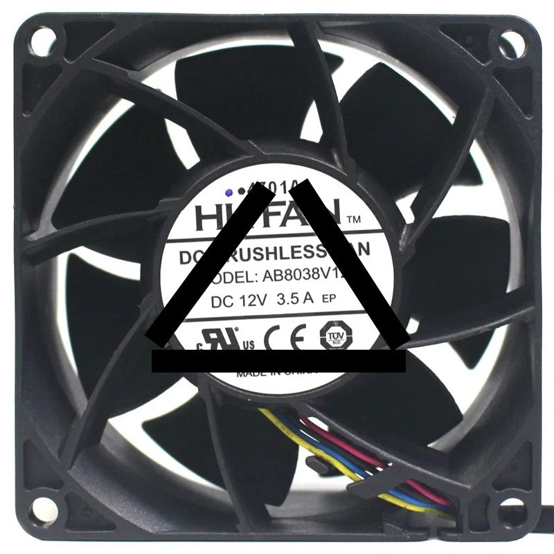 HK FAN AB8038V12 12V 3.5A 4 Wires PWM Axial Cooling Fan