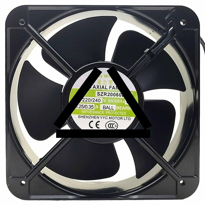 Holy Wing SZR20060B2H AC 220/240V 0.25/0.35A 60W Ball Bearing Cooling Fan