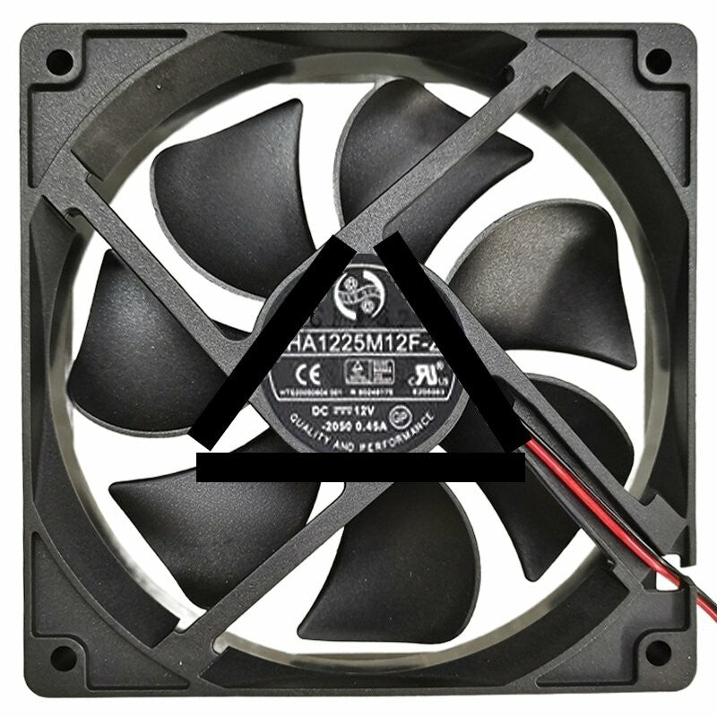 HONG HUA HA1225M12F-Z DC 12V 0.45A 2 Wires Cooling Fan