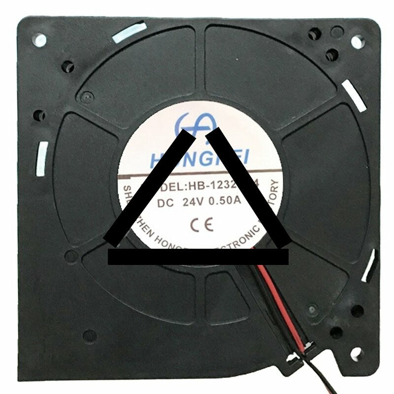 HONGFEI HB-1232H24 DC 24V 0.50A 2 Wires 12032 Blower Cooling Fan