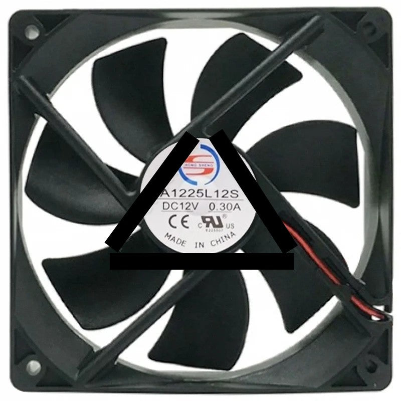 HONGHUA A1225L12S DC 12V 0.30A 2 Wires Axial Cooling Fan
